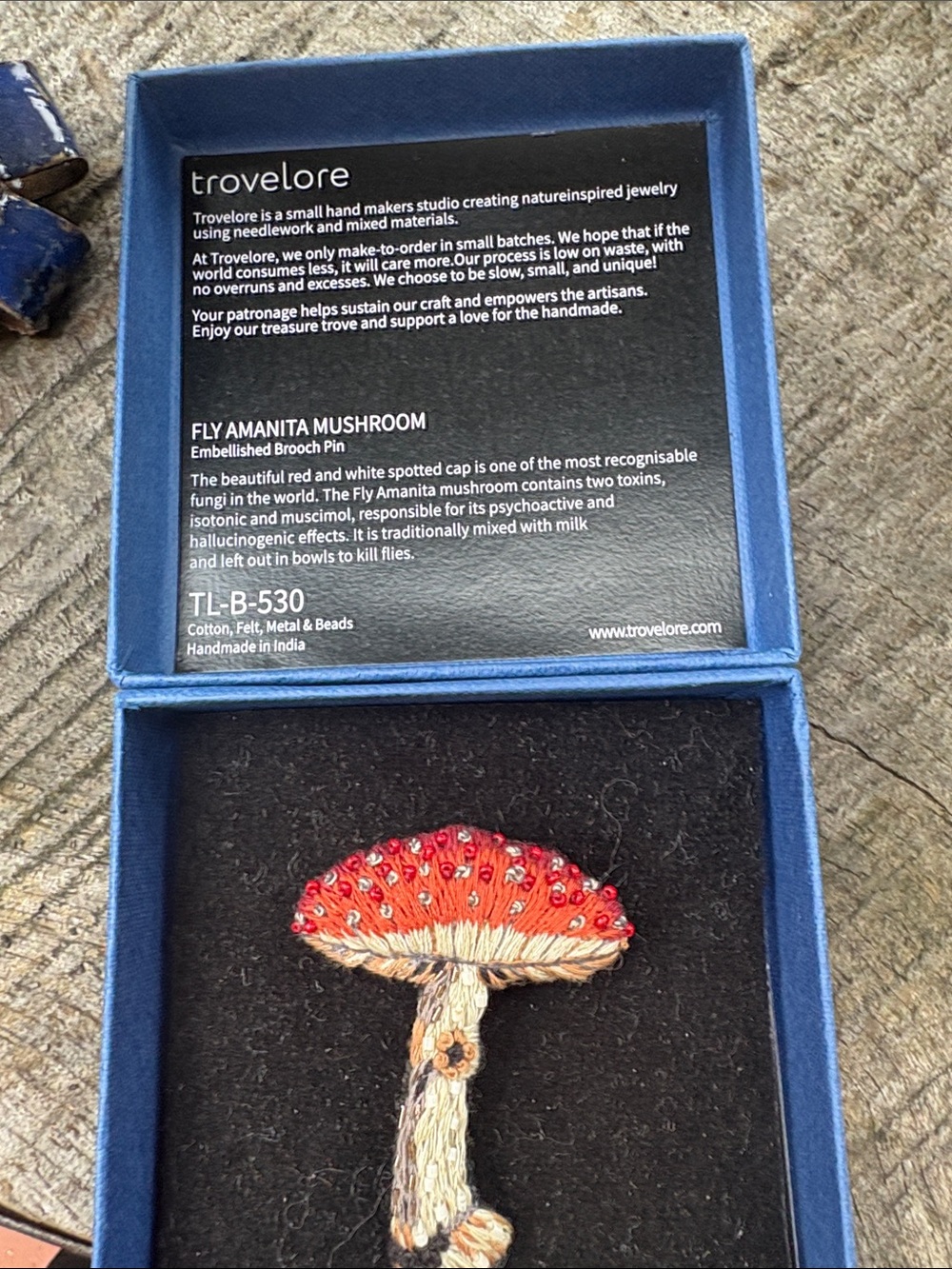 Red Fly Amanita Mushroom Embellished Brooch Pin